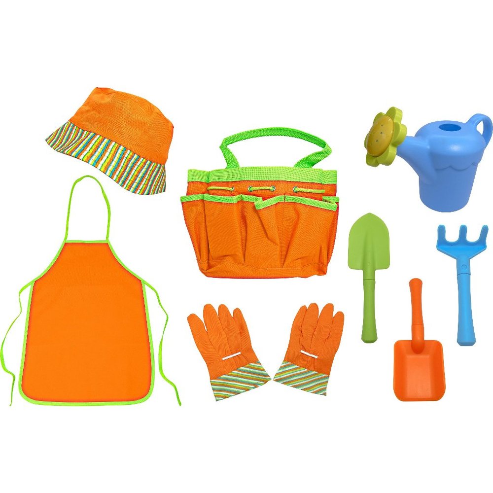 Kids Toy Garden Set - Ages 2-6; Child-Sized Tools;